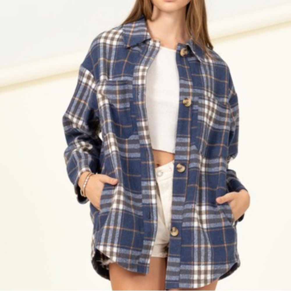 Oversize plaid shirt